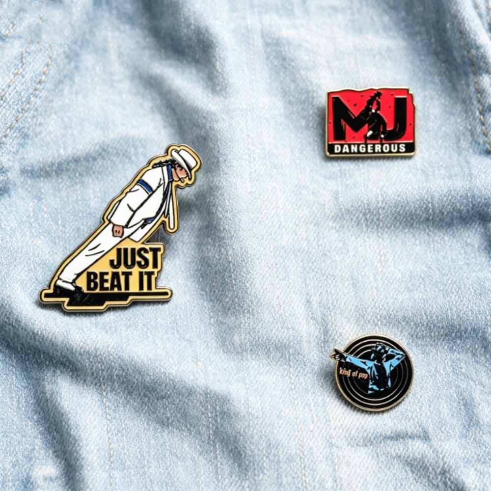 Vintage Collectible Pins - 3Pcs/set Vintage King of Pop Music