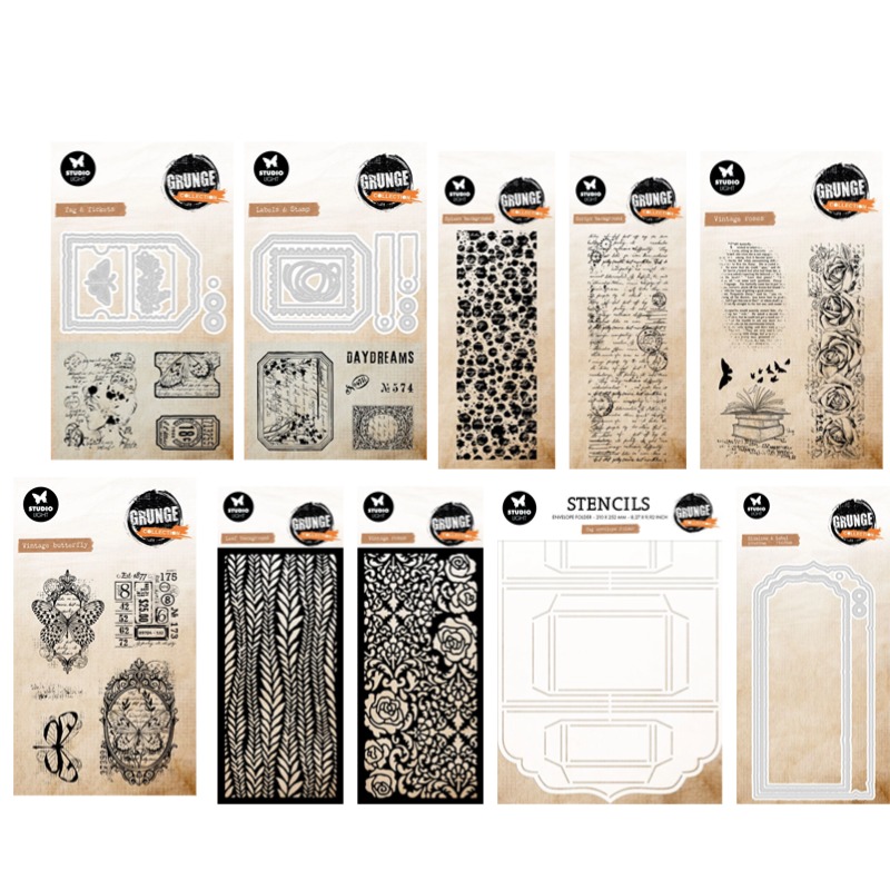Vintage Things Collection - Tag Envelope Grunge Collection Vintage Roses