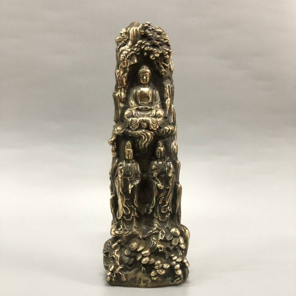 Antique bronze three faced Bud - đánh giá và giá Vintage Things Collection