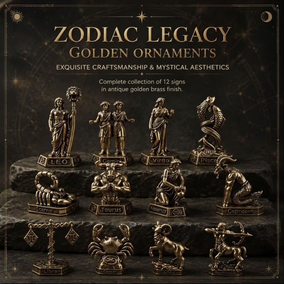 Handmade Brass Zodiac Ornament - đánh giá và giá Vintage Collectible Figures