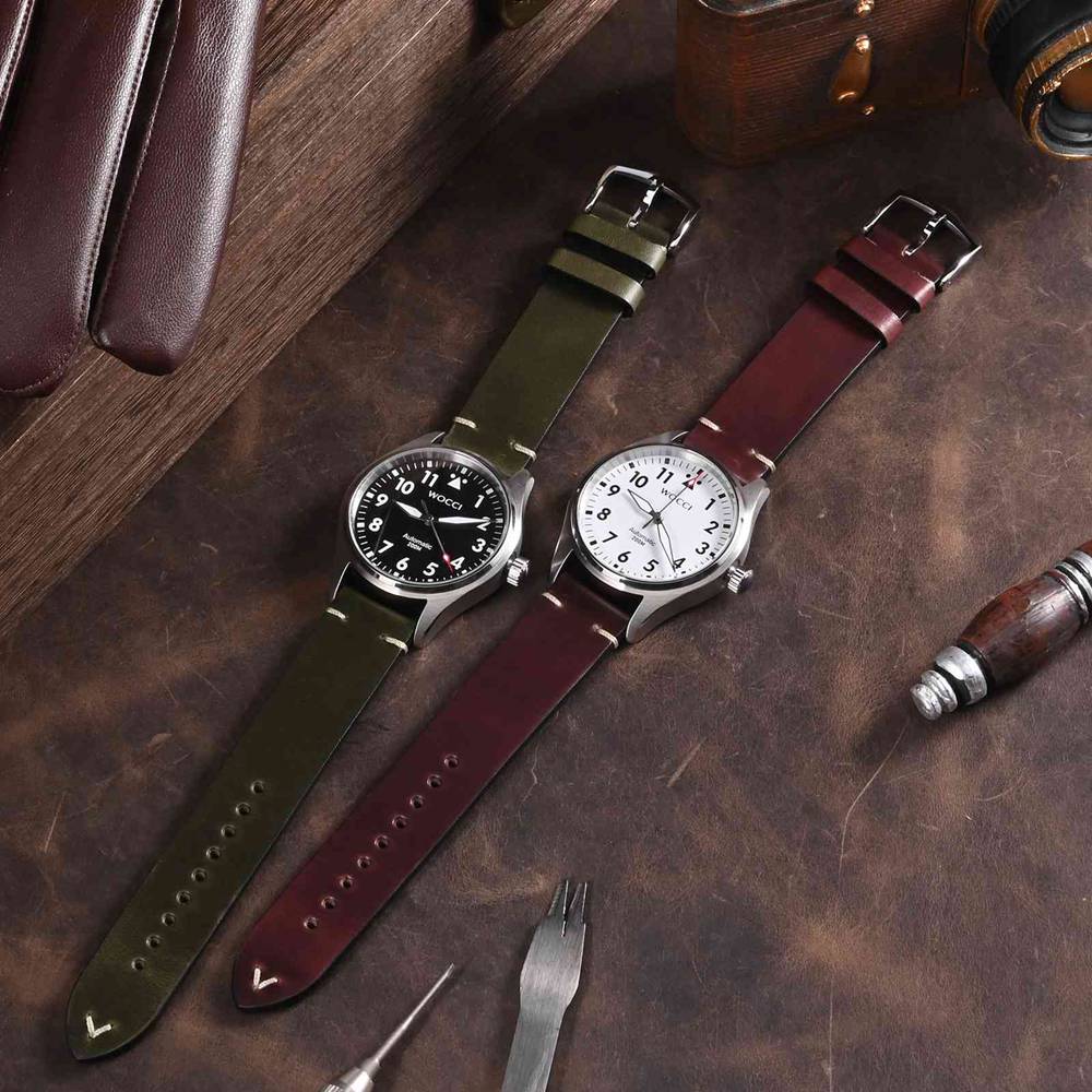 WOCCI Oil Wax Leather Watch St - đánh giá và giá Vintage Collectible Pins